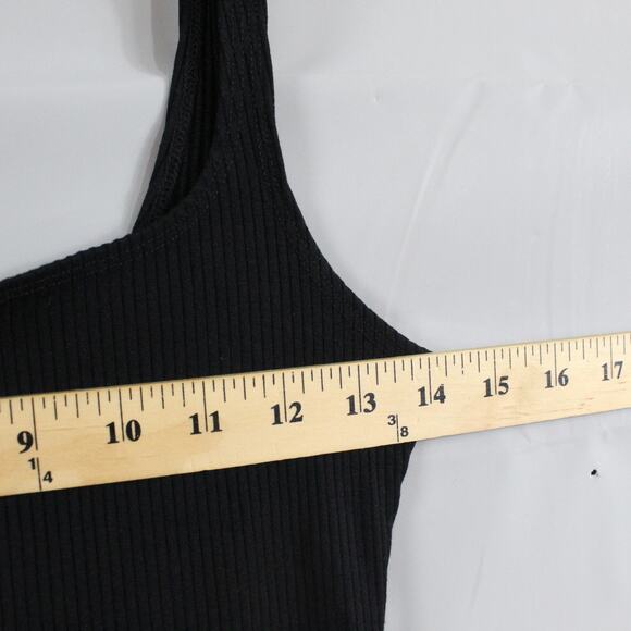Reformation Dress Small Sleeveless Maxi Ribbed Bodycon Tank Black Casual Comfy - Picture 8 of 9